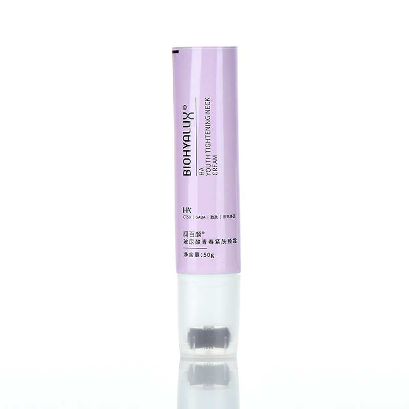 High Quality Extruded 50ml Environment Friendly Cosmetics Eye Cream Plastic tube with massage head r