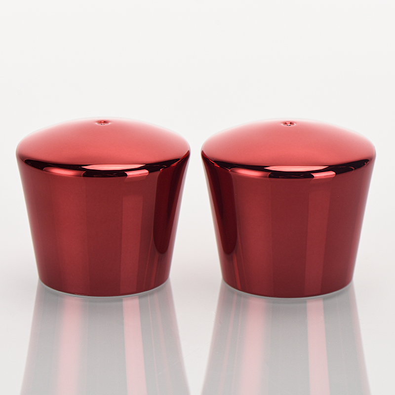 PP Plastic closures glossy red electroplated caps bottle caps closures