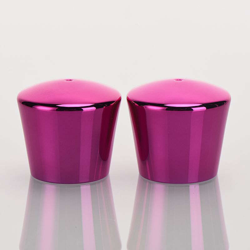 Screw cap plastic bottle cap glossy pink electroplated lids bottle caps closures