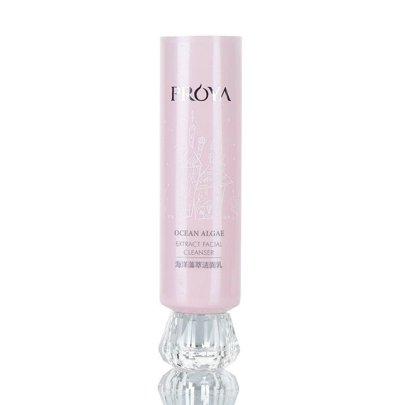 Luxury 100ml Empty Biodegradable Soft Cosmetic Packaging Squeeze Tube with screw diamond cap